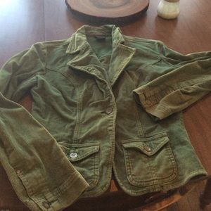 Cropped vintage FUBU corduroy jacket, green